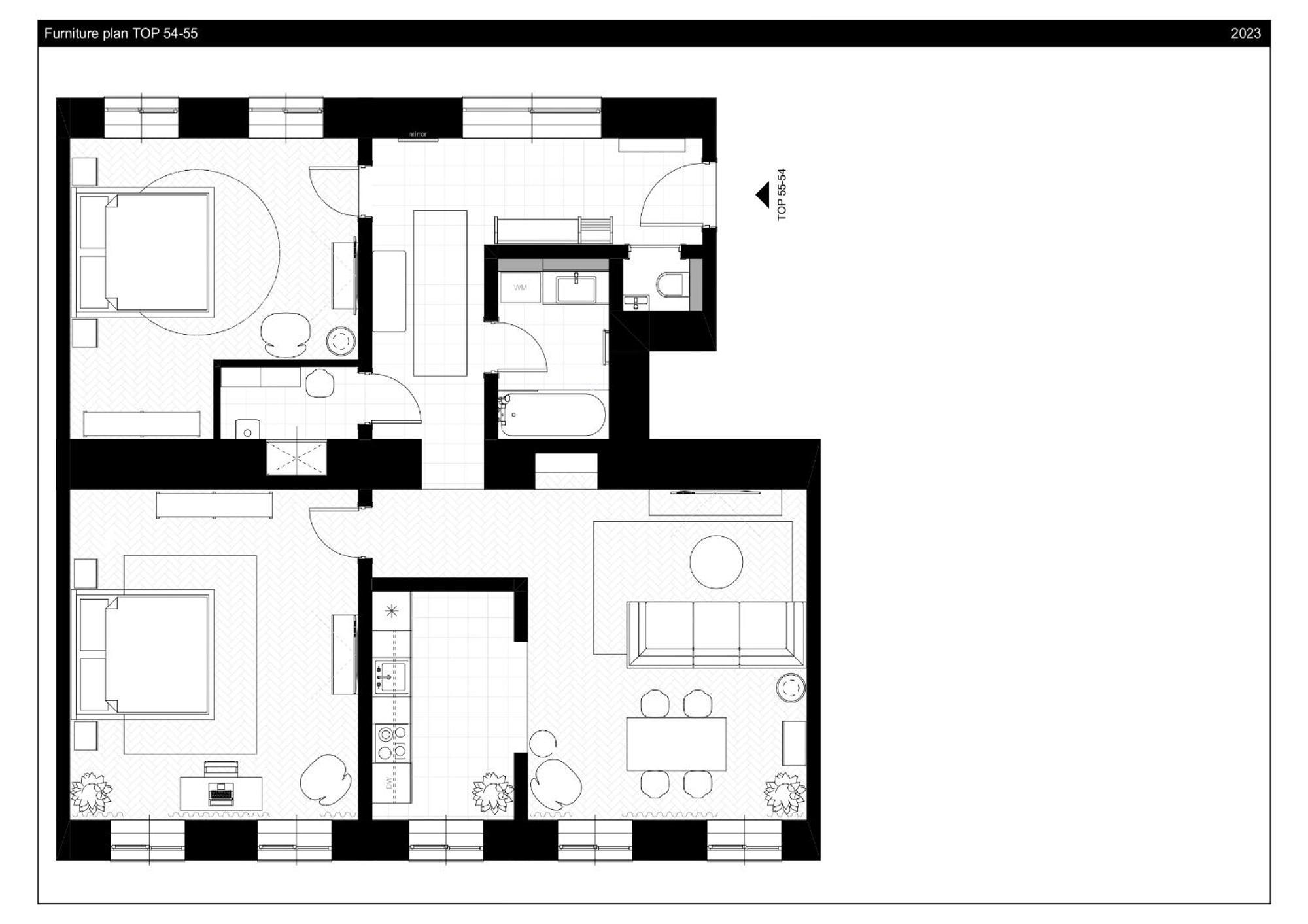 Chic 94M2 Apartment With A King-Size Bed Viena Exterior foto